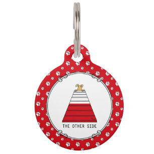 The Other Side - agility funny scared nervous dog Pet Tag