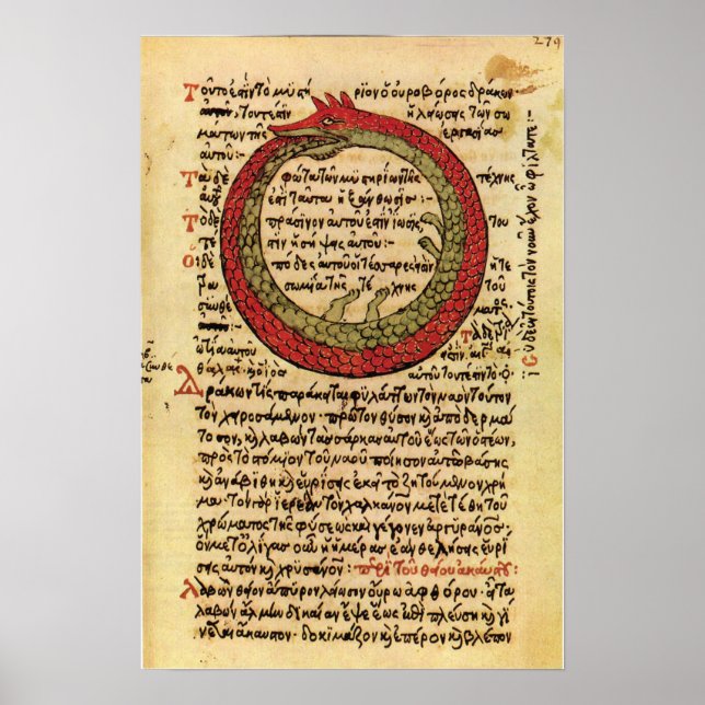 The Ouroboros Sherwood Taylor 'The alchemis' Poster (Front)