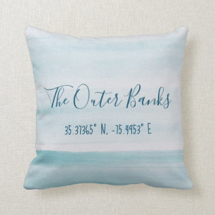The Outer Banks Latitude and Longitude Cushion