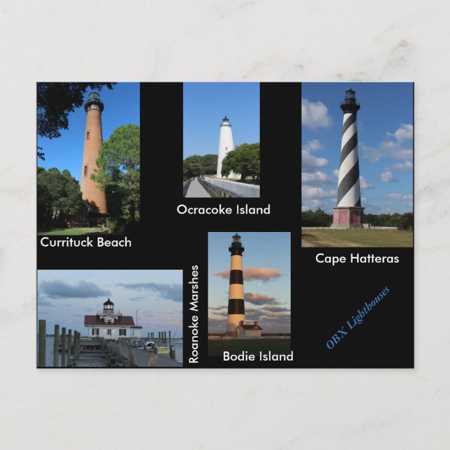 The Outer Banks Lighthouses Postcard (Front)