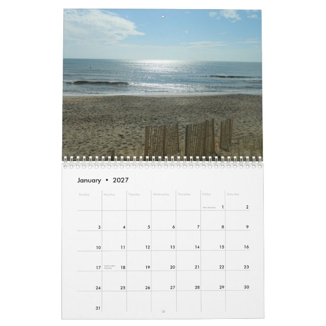 The Outer Banks of North Carolina Calendar (Jan 2027)