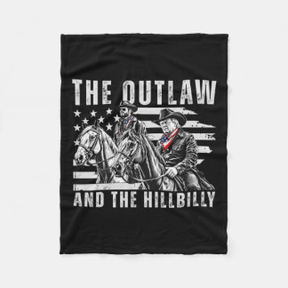 The Outlaw And The Hillbilly Trump Jd Vance Us Fla Fleece Blanket