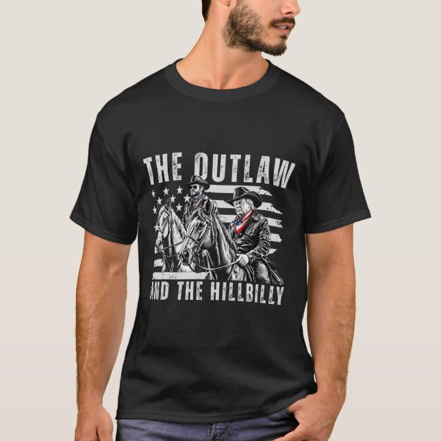 The Outlaw And The Hillbilly Trump Jd Vance Us Fla T-Shirt (Front)