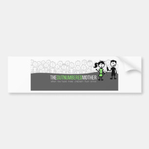 The Outnumbered Mother Bumpersticker Bumper Sticker