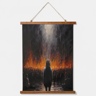 The Outsider: Dramatic Abstract Art Hanging Tapestry