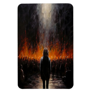 The Outsider: Dramatic Abstract Art Magnet