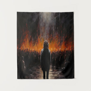 The Outsider: Dramatic Abstract Art  Tapestry