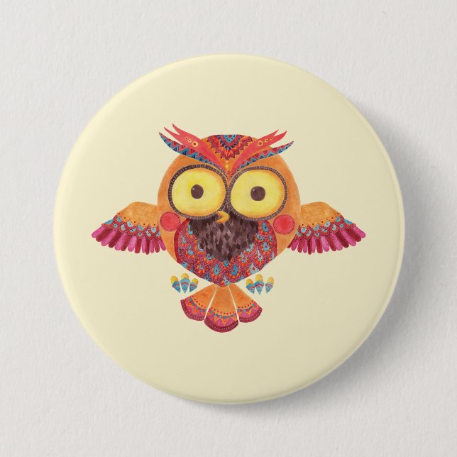 The Outstanding Owl 7.5 Cm Round Badge (Front)