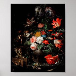 The Overturned Bouquet  Abraham Mignon Painting Poster