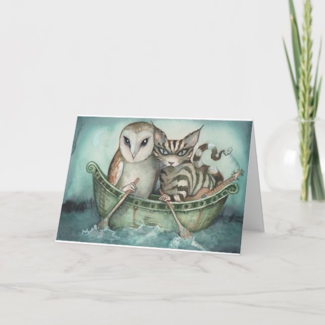 the owl and the pussy-cat card (Front)