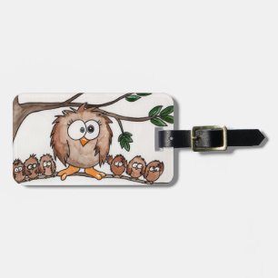 The Owl Family Luggage Tag