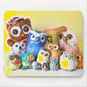 The Owl Family Mouse Mat