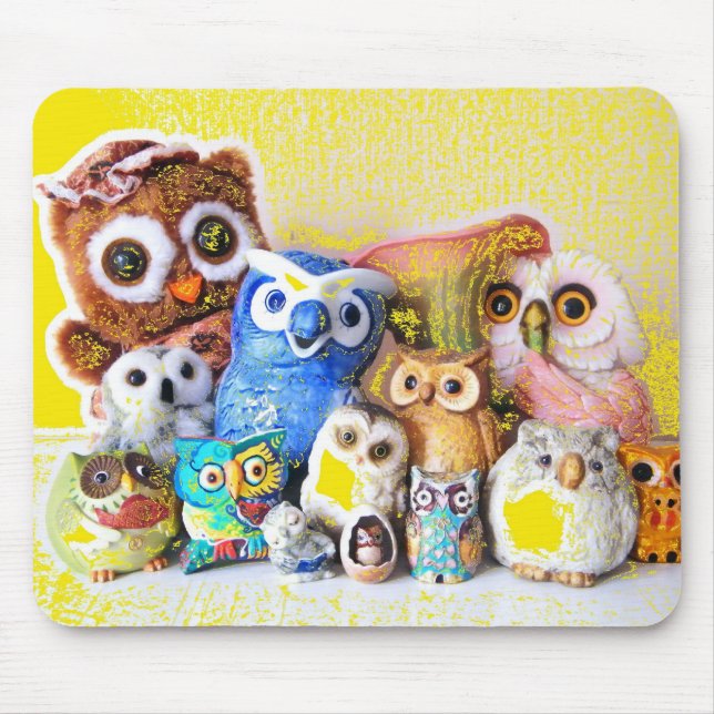 The Owl Family Mouse Mat (Front)