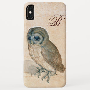 THE OWL , PIink ,Sepia Monogram iPhone XS Max Case