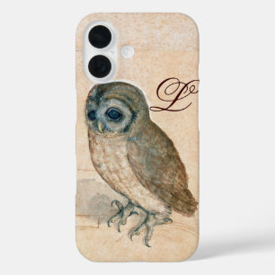 THE OWL , Pink ,Sepia Monogram iPhone 16 Case