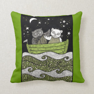 The Owl & the Pussycat Love Throw Pillow