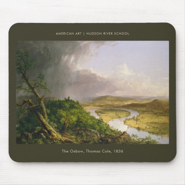 The Oxbow Thomas Cole Fine Art Landscape Painting Mouse Mat (Front)