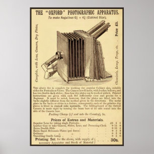 The 'Oxford' Photographic Apparatus ~ Vintage Ad Poster