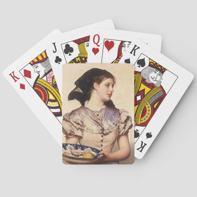 The Oyster Girl (by Karl Gussow) Playing Cards (Back)