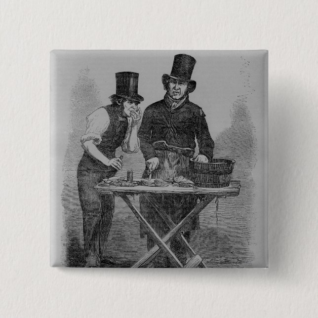 The Oyster Stall 15 Cm Square Badge (Front)