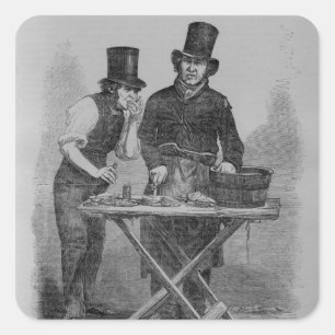 The Oyster Stall Square Sticker