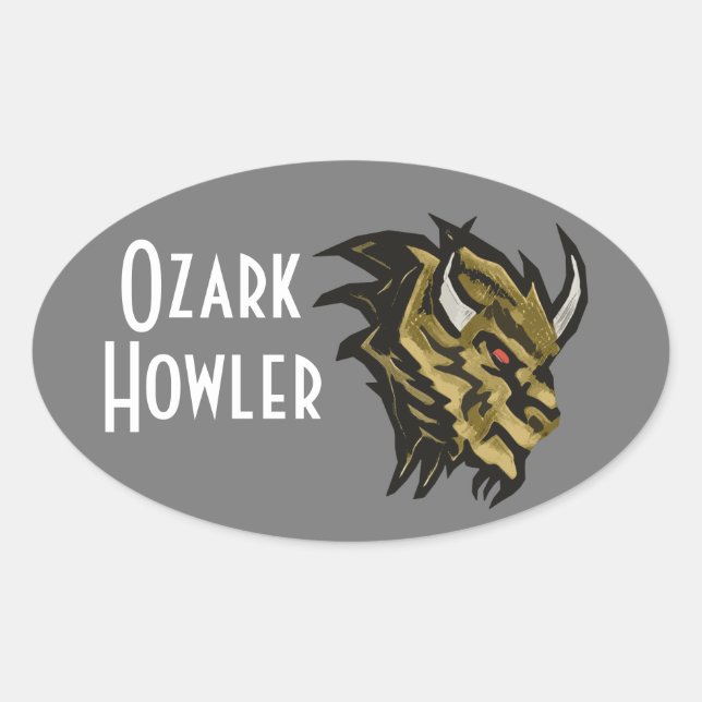 The Ozark Howler Oval Sticker (Front)