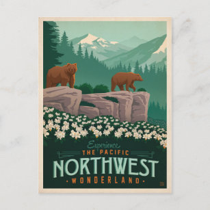 The Pacific Northwest   United States Postcard