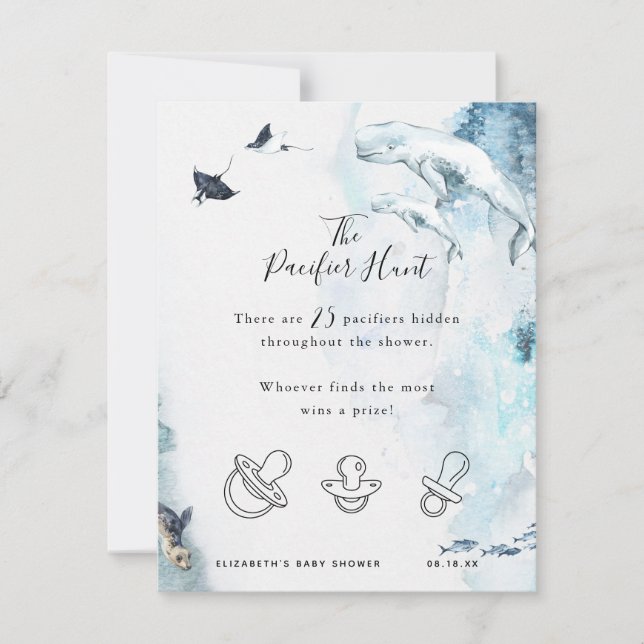 The Pacifier Hunt | Baby Shower Game (Front)