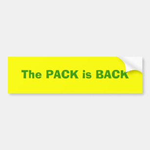 The PACK is BACK Bumper Sticker