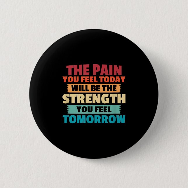 The Pain You Feel Today Is Tomorrows Strength Moti 6 Cm Round Badge (Front)