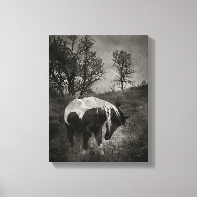 The Paint in Sepia Canvas Print (Front)