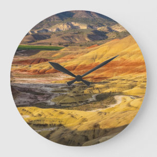 The Painted Hills In The John Day Fossil Beds 3 Large Clock