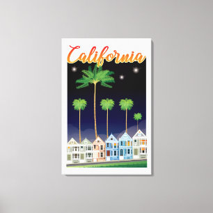 The Painted Ladies at Night San Francisco Canvas Print
