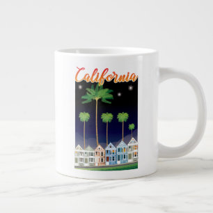 The Painted Ladies at Night   San Francisco Large Coffee Mug