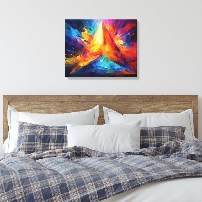 The Painted Pyramid Canvas Print (Insitu(Bedroom))