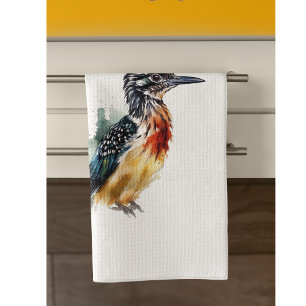 The Painted Runner, Watercolor Roadrunner Tea Towel