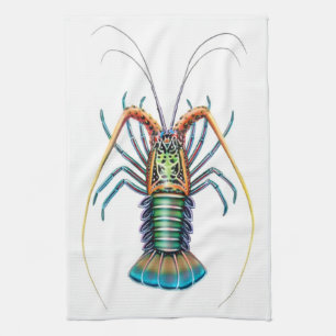 The Painted Spiny Lobster Kitchen Towel
