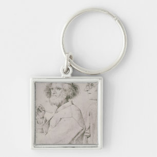 The Painter and the Art Lover Key Ring