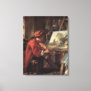 The Painter in His Studio (by François Boucher) Canvas Print