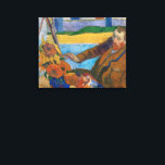 The Painter of Sunflowers | Paul Gauguin | Canvas Print<br><div class="desc">"The Painter of Sunflowers" by Gauguin is a 1888 portrait of Vincent van Gogh with one of his sunflower paintings. It reflects Gauguin's admiration for van Gogh and their artistic camaraderie. Displayed at the Van Gogh Museum,  it's a testament to their friendship.</div>