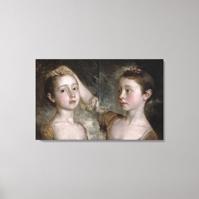 The Painter's Daughters Mary and Margaret, c.1758 Canvas Print (Front)