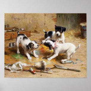 The Painters' Dispute by Carl Reichert Poster