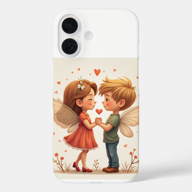 The pair of love fairy iPhone 16 Cases (Back)