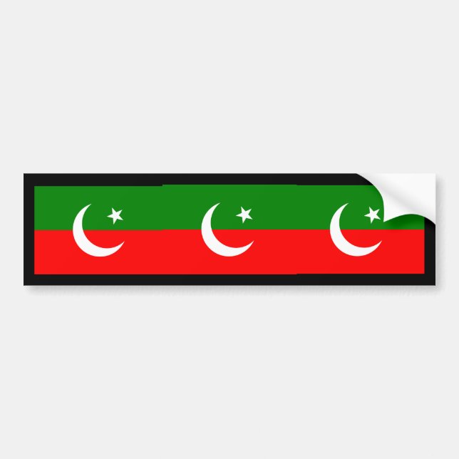 the Pakistan Tehreek e Insaf, Pakistan Bumper Sticker (Front)