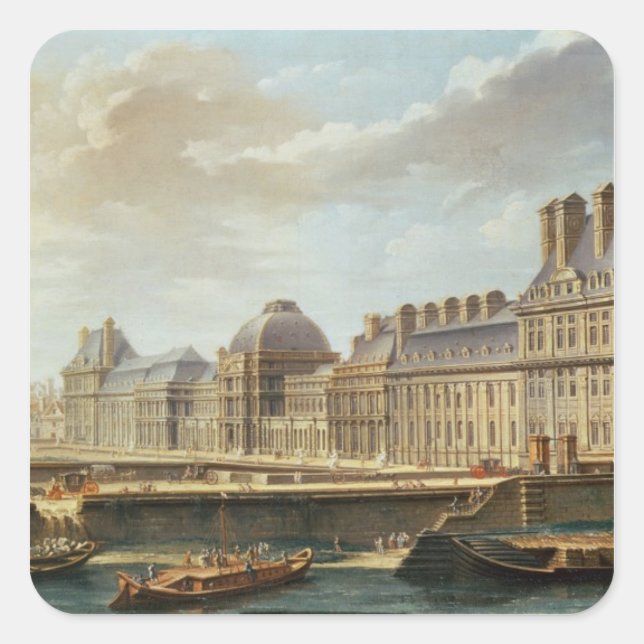 The Palace and Garden of the Tuileries, 1757 Square Sticker (Front)