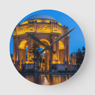 The Palace Of Fine Arts At Dawn Round Clock