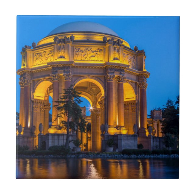 The Palace Of Fine Arts At Dawn Tile (Front)