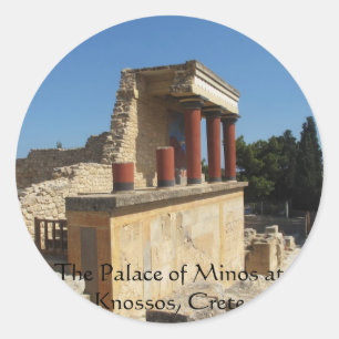 The Palace of Minos at Knossos, Crete,  GREECE Classic Round Sticker
