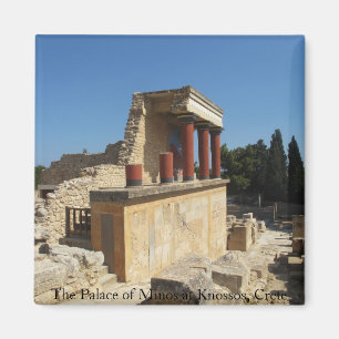 The Palace of Minos at Knossos, Crete, GREECE Magnet