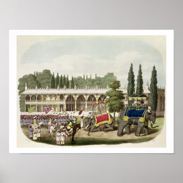 The Palace of Tippoo Sahib (1749-99) engraved by T Poster (Front)